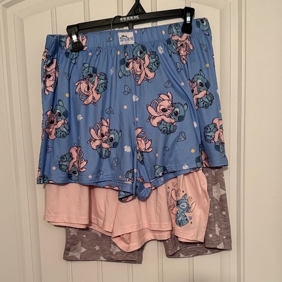 Disney Other - Disney Stitch Blue and Pink Shorts Trio